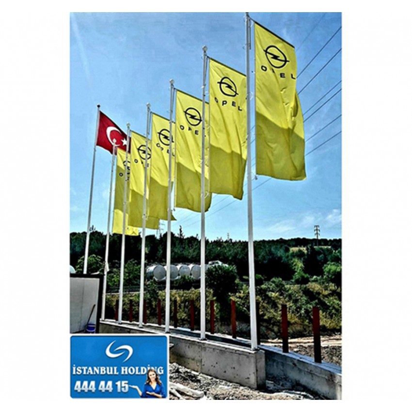 İstanbul Lamba Sanayi 5m.  Paslanmaz Flama Bayrak Direği