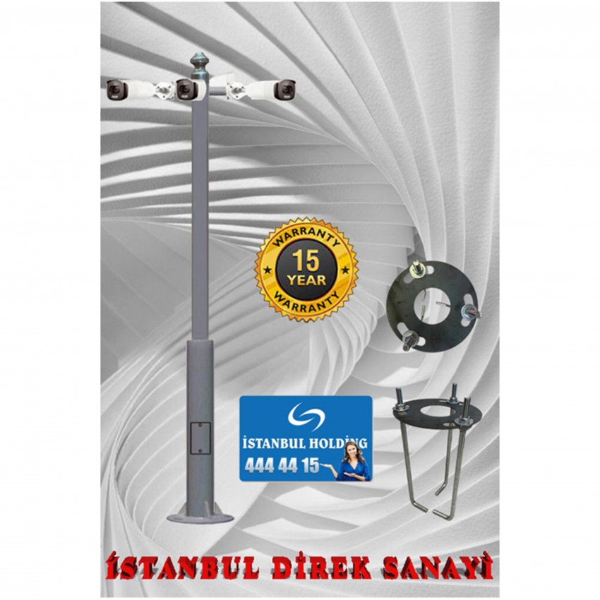 İstanbul Lamba Sanayi 5metre  Dört Konsollu Kamera Direği