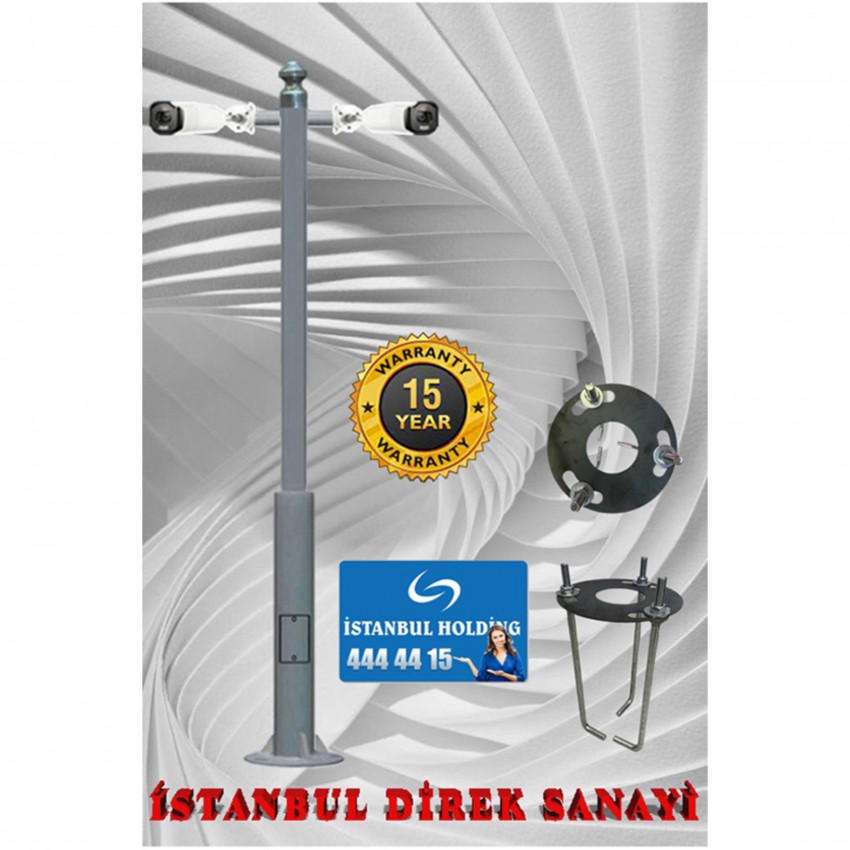 İstanbul Lamba Sanayi 6metre  Çift Konsollu Kamera Direği