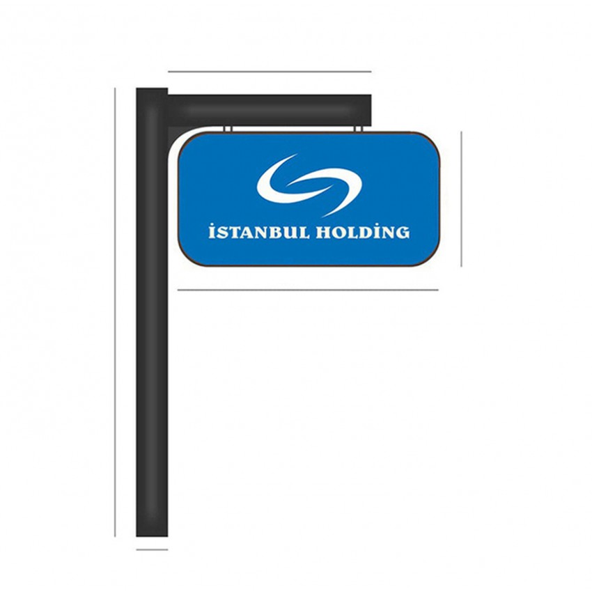 İstanbul Lamba Sanayi 9metre  Çift Yüzlü Tabelalı Totem Direği