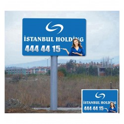 İstanbul Lamba Sanayi 9metre  Çift Yüzlü Tabelalı Totem Direği