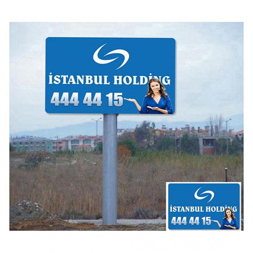 İstanbul Lamba Sanayi 9metre  Çift Yüzlü Tabelalı Totem Direği