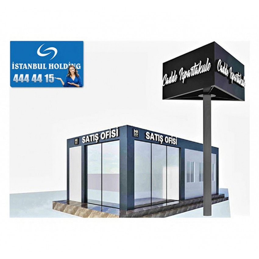 İstanbul Lamba Sanayi 9metre  Üçgen Tabelalı Totem Direği