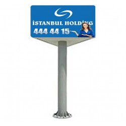 İstanbul Lamba Sanayi 9metre  Üçgen Tabelalı Totem Direği