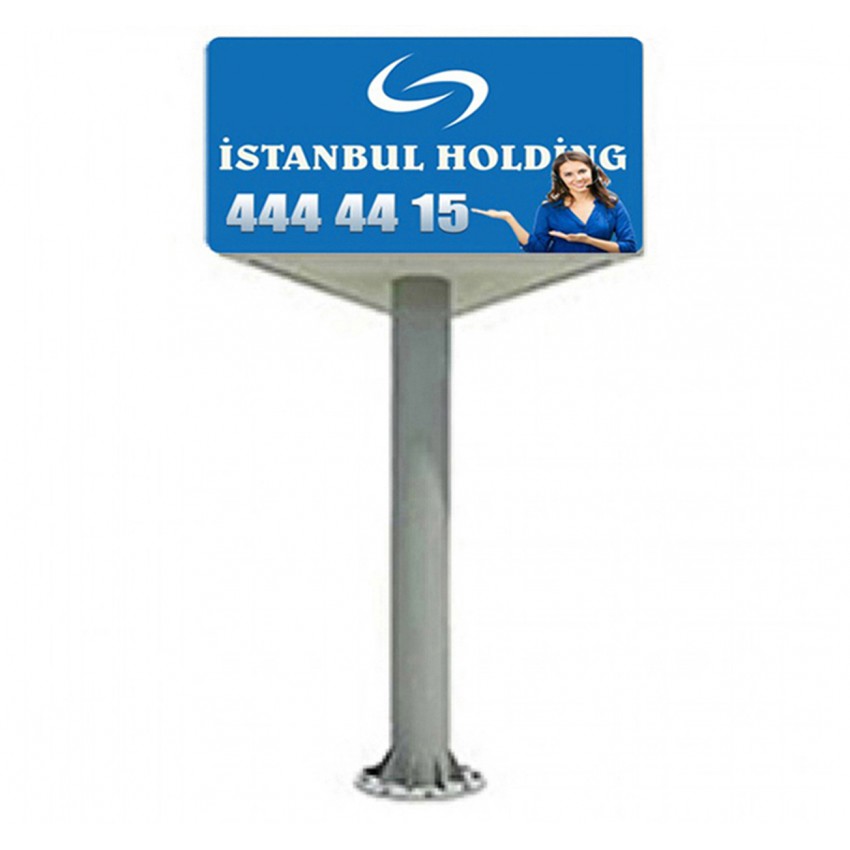 İstanbul Lamba Sanayi 9metre  Üçgen Tabelalı Totem Direği